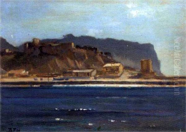 From Canino Ferry Oil Painting by Bertram Walter Priestman