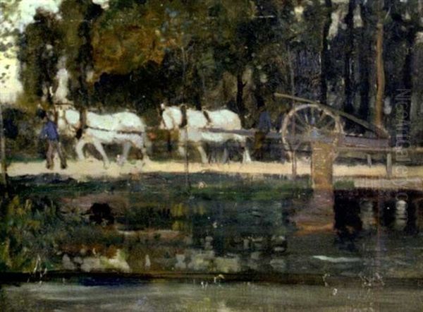The Towpath Oil Painting by Bertram Priestman