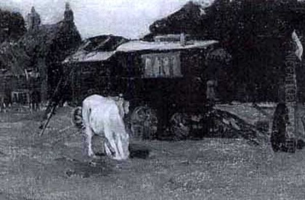 The Gypsy Camp Oil Painting by Bertram Walter Priestman