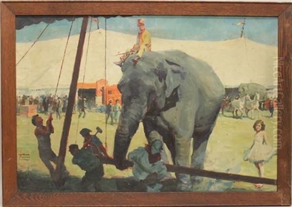 At The Circus Oil Painting by William Meade Prince