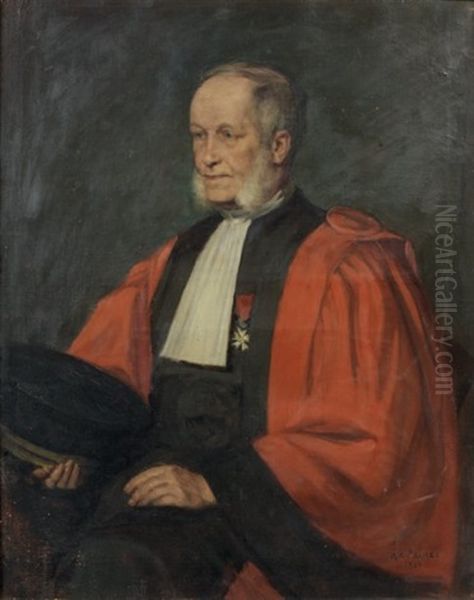 Portrait De H. Prinet, Magistrat Oil Painting by Rene Francois Xavier Prinet