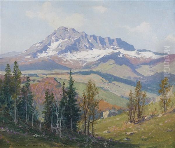 Der Otscher Im Herbst Oil Painting by Karl Ludwig Prinz