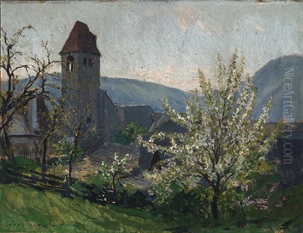 Turm In Durnstein Oil Painting by Karl Ludwig Prinz