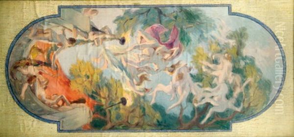 Projet De Decor Oil Painting by Victor Emile Prouve