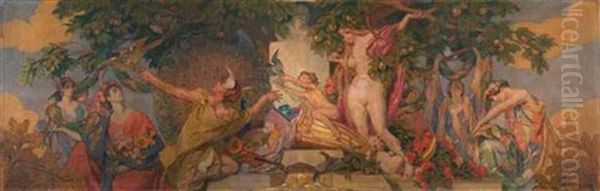 Le Triomphe De Monsieur Corbin Oil Painting by Victor Emile Prouve