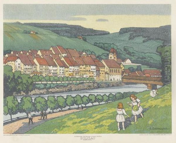 Eglisau Oil Painting by Emil Bollmann