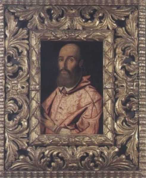 Portrait Du Cardinal Antoine Perrenot De Granvelle Oil Painting by Scipione Pulzone