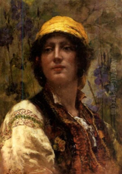 Mona Oil Painting by Edmond Jean de Pury