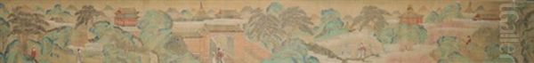 Fairy Landscape, Attributed To Chou Yin, Qing Oil Painting by  Qiu Ying