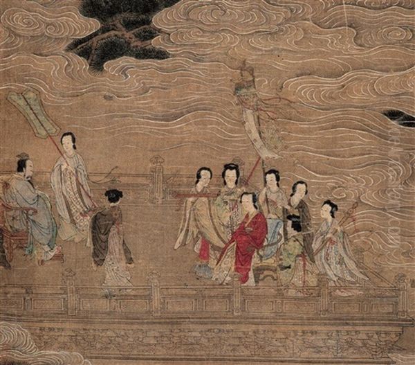 Figures Oil Painting by  Qiu Ying