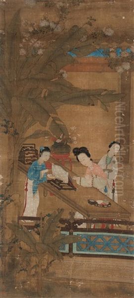 Figure Oil Painting by  Qiu Ying