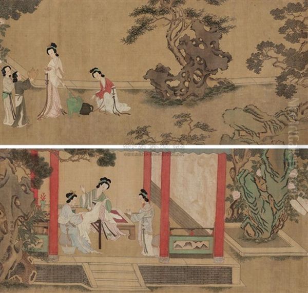 Untitled Oil Painting by  Qiu Ying