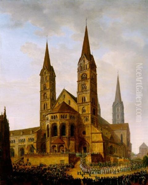 Der Dom Zu Bamberg Oil Painting by Domenico Quaglio