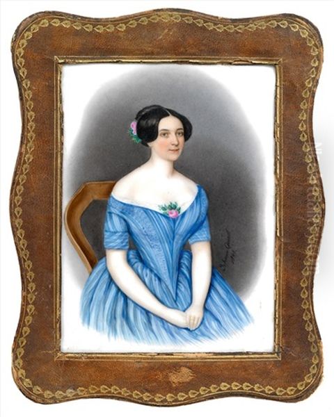 Portrat Der Rosina Leopoldine Johanna Tretter Von Trittfeld Oil Painting by Johann Quast