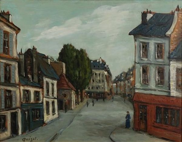 Urban View Oil Painting by Alphonse Leon Quizet