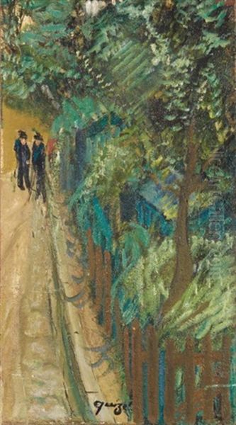 La Promenade Oil Painting by Alphonse Leon Quizet