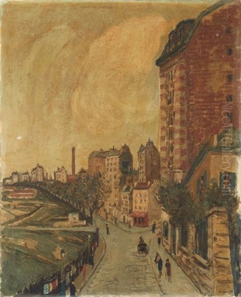 Boulevard Serrurier Oil Painting by Alphonse Leon Quizet