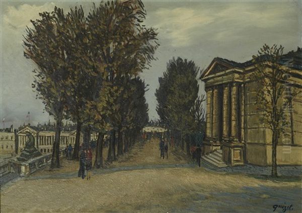 L'orangerie Oil Painting by Alphonse Leon Quizet
