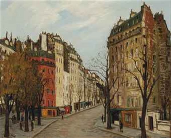 Place De Rigolies Oil Painting by Alphonse Leon Quizet