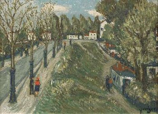 Le Maquis A Montmartre Oil Painting by Alphonse Leon Quizet