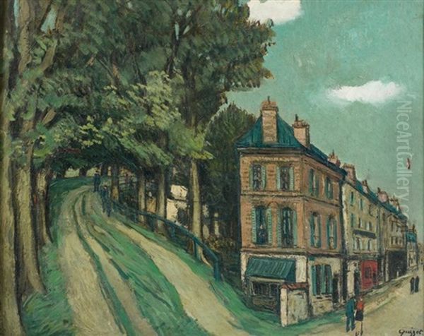Rempart A Verneuil Oil Painting by Alphonse Leon Quizet