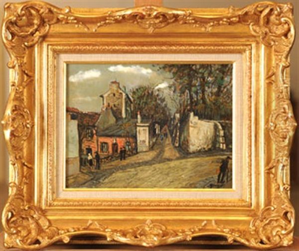 Le Vieux Montmartre Oil Painting by Alphonse Leon Quizet