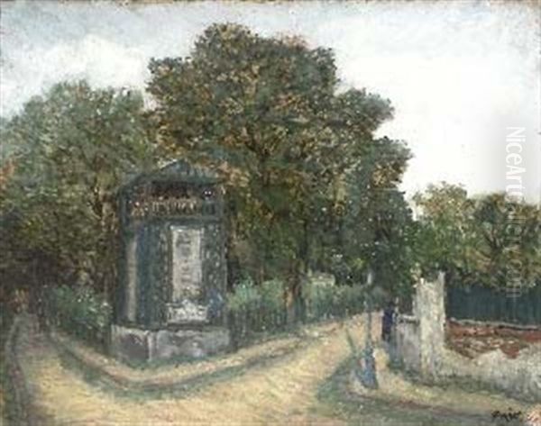 Les Bosquets Du Pres Saint Gervais Oil Painting by Alphonse Leon Quizet