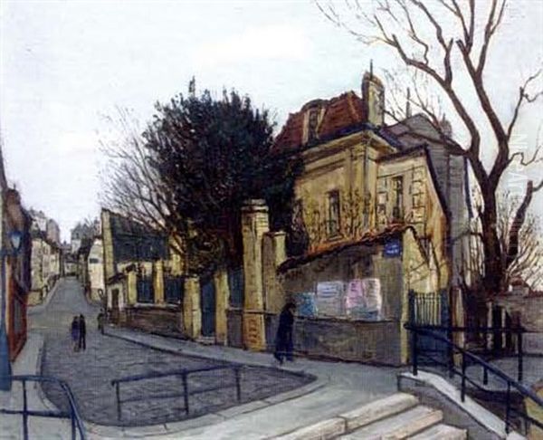 Rue Des Lilas Oil Painting by Alphonse Leon Quizet