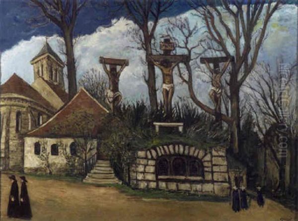 Saint Pierre A Montmartre Oil Painting by Alphonse Leon Quizet