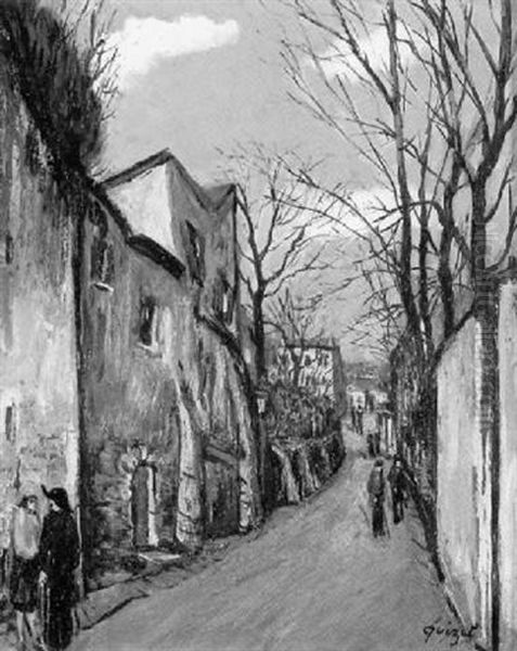 Les Passants Oil Painting by Alphonse Leon Quizet