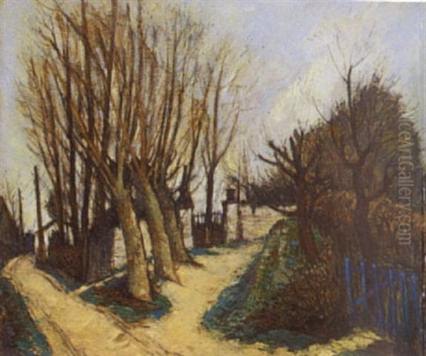 Le Chemin D'arbonne Oil Painting by Alphonse Leon Quizet
