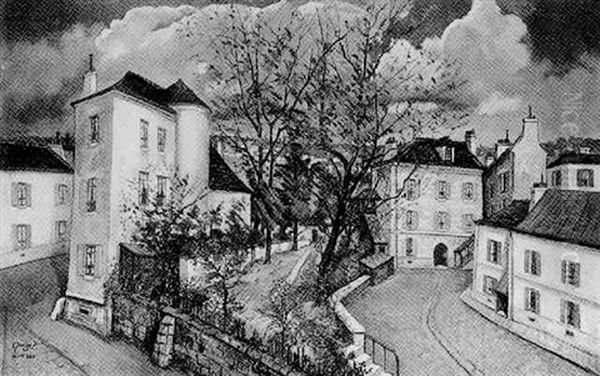 La Rue Tournante Oil Painting by Alphonse Leon Quizet