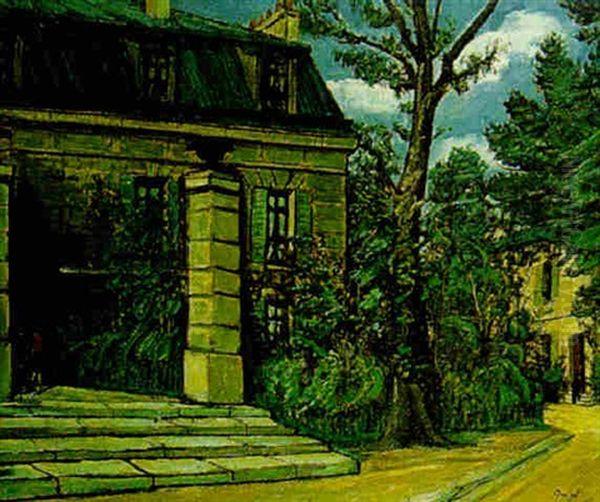 L'entree De La Propriete Au Pre-saint-germain Oil Painting by Alphonse Leon Quizet