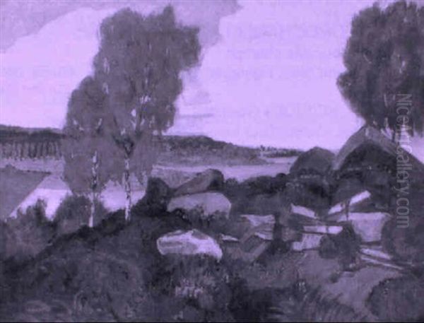 Paysage Oil Painting by Alphonse Leon Quizet