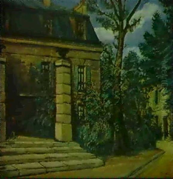 La Propriete Au Pre St-gervais Oil Painting by Alphonse Leon Quizet