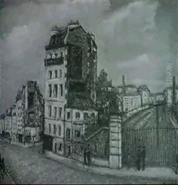 La Voie Ferree Oil Painting by Alphonse Leon Quizet