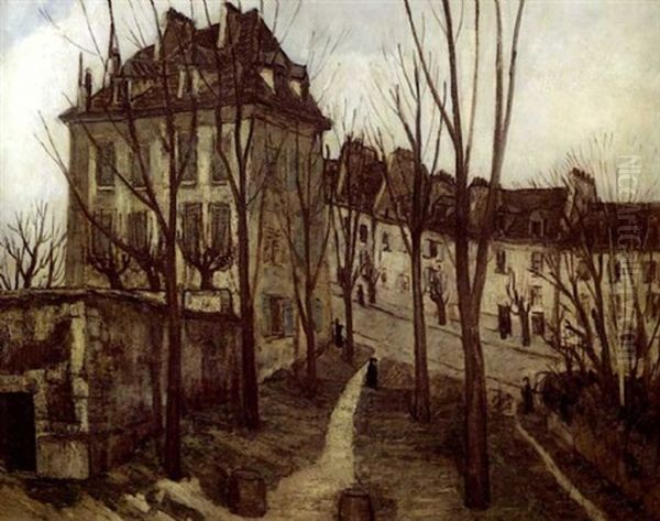 Les Hauts De Montmartre Oil Painting by Alphonse Leon Quizet