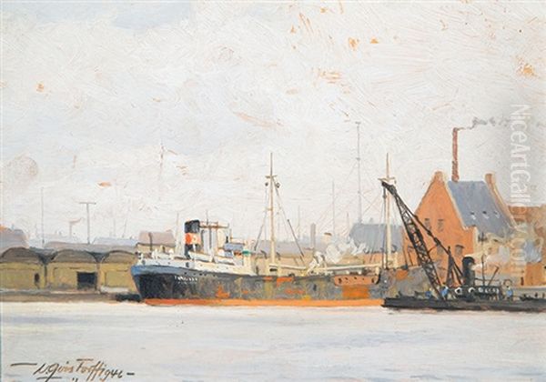 Ss Lyngaa Oil Painting by Victor Qvistorff
