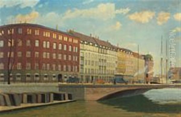 View From Havnegade, Copenhagen Oil Painting by Victor Qvistorff