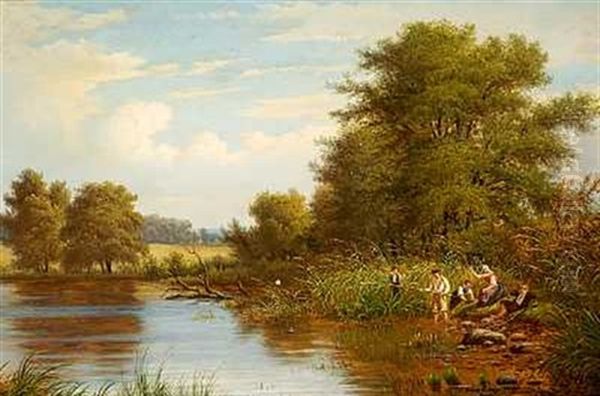 Pa Fisketur Oil Painting by Peter (Johann P.) Raadsig