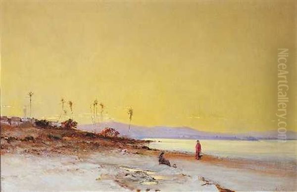Abend Am Nil Oil Painting by Max Friedrich Rabes
