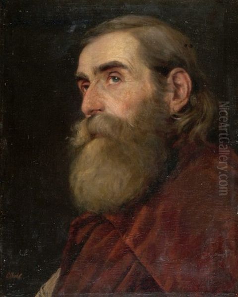 Portrat Eines Alten, Bartigen Mannes Oil Painting by Carl Rahl