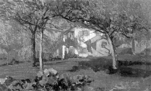 Gartenlandschaft Im Herbst Oil Painting by Charles Rambert