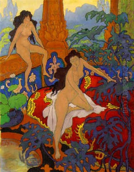 Courtisanes Orientales Oil Painting by Paul Elie Ranson