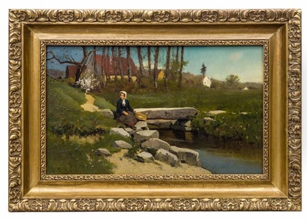 Rast Am Bach Oil Painting by Gustav Ranzoni
