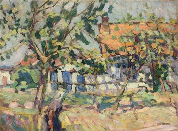 Returning Home (near Uccle, Belgium) Oil Painting by Joseph Raphael