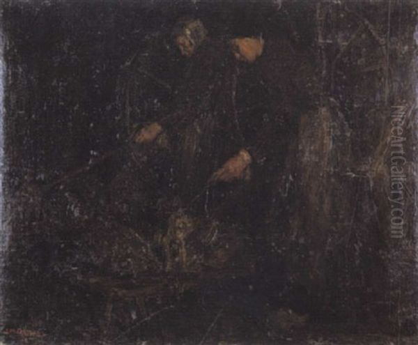 Belgique, Les Fileuses Oil Painting by Joseph Raphael