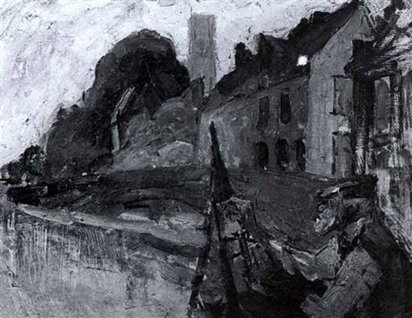 Painting In Bruges Oil Painting by Joseph Raphael