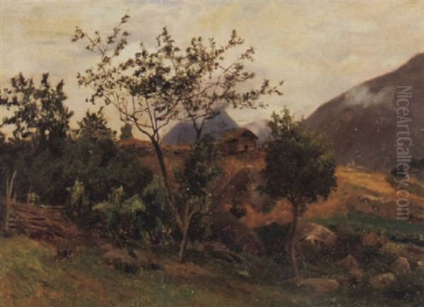 Bei Bergen Oil Painting by Georg Anton Rasmussen