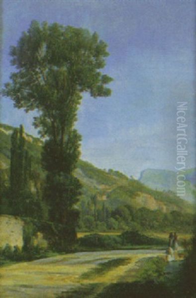 Sur La Route De Seyssinet Oil Painting by Theodore Ravanat